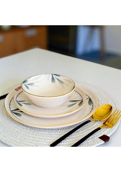 Glore Asya Charlotte Altın Yaldızlı Yemek Takımı 27 Parça indirimleri