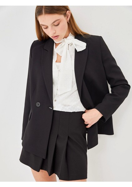 Lcw Vision Siyah Beli Fermuarlı Kadın Pileli Etek fırsatları