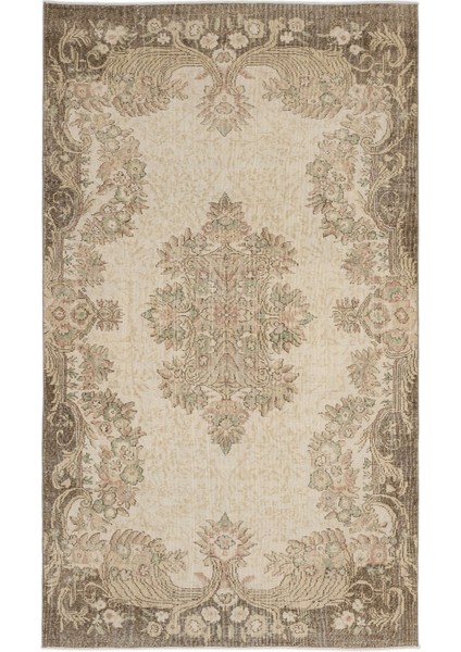 Atina Bej Eskitme Yün Modern Desenli Yün Hav Toz Vermez Leke Tutmayan Salon Yolluk Mutfak El Dokuma Halı