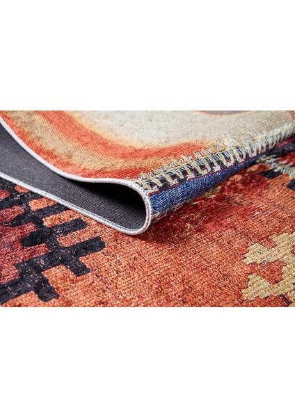 Blonie Bordo Patchwork Etnik Modern Desenli Makinada Yıkanabilir Hav Toz Vermez Leke Tutmayan Kaymaz Taban Dijital Makine Baskı Salon Yolluk Mutfak Halı fırsatları