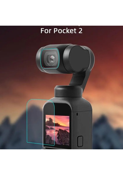 Djı Osmo Pocket 2- Için Lens ve Ekran Koruyucu Temperli Cam Koruyucu
