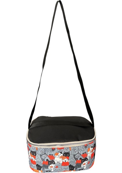 Sevimli Kedi Desenli Termoslu Beslenme Çantası Su Geçirmez Termal, Sıcak Soğuk Yemek Taşıma Çantası modelleri