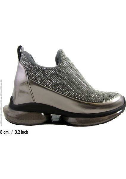 Viviana Platin Taşlı Streç Gizli Dolgu Topuklu Günlük Ayakkabı fiyatları