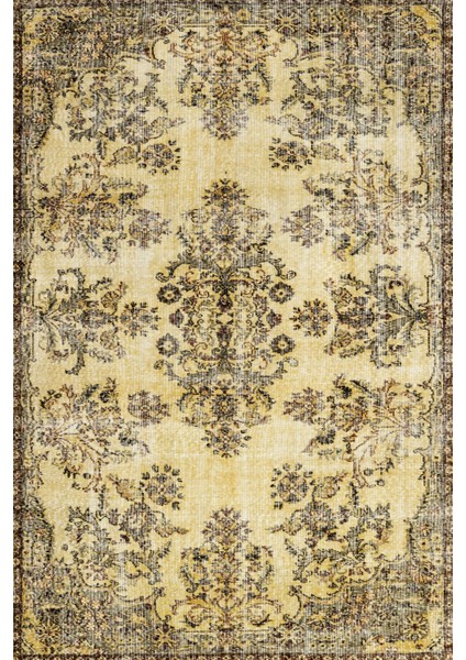 Kahverengi Klasik Etnik Modern Desenli Pamuk Makinada Yıkanabilir Hav Toz Vermez Leke Tutmayan Kaymaz Taban Dijital Makine Baskı Salon Yolluk Mutfak Halı