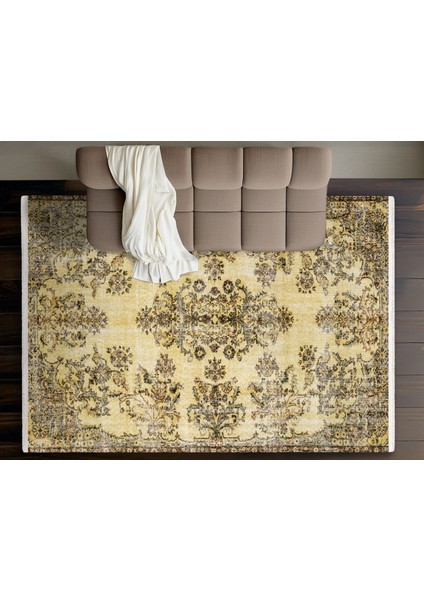 Kahverengi Klasik Etnik Modern Desenli Pamuk Makinada Yıkanabilir Hav Toz Vermez Leke Tutmayan Kaymaz Taban Dijital Makine Baskı Salon Yolluk Mutfak Halı fiyatları