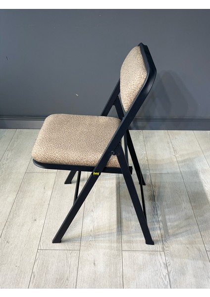 Buse Çalışma Masası Ofis Bilgisayar Masası + Katlanır Sandalyeli 103 cm Metal Siyah Ayak indirimleri