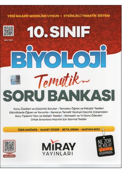 10. Sınıf Biyoloji Tematik Soru Bankası