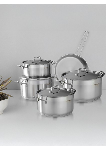 Anett 9 Pcs Tencere Set (18/20/22/24/24Tava)