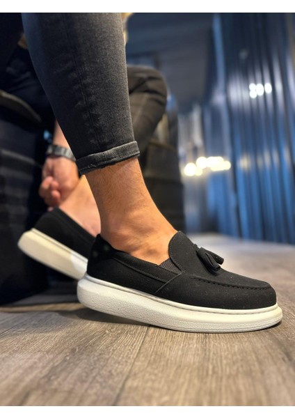 Günlük Spor Klasik Ayakkabı 818 Siyah Süet (Beyaz Taban) modelleri