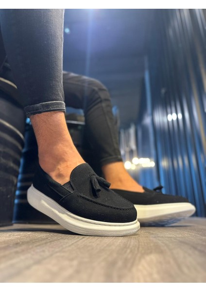 Günlük Spor Klasik Ayakkabı 818 Siyah Süet (Beyaz Taban) fırsatları