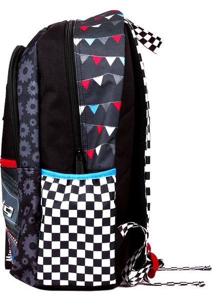 Araba Desenli Erkek Çocuk Ilkokul Sırt Çantası 1008