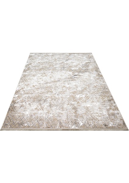 Oasis Geometrik Gri Mikrofiber Dikdörtgen Modern Desenli Akrilik Hav Vermeyen Leke Tutmayan Kolay Temizlenen Yumuşak Makine Salon Yolluk Mutfak Halı modelleri