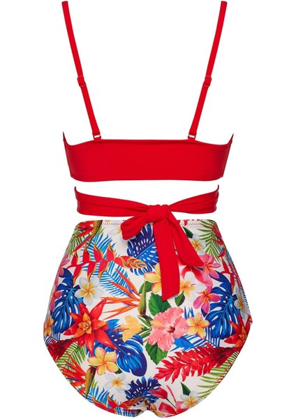 Yüksek Bel Çapraz Bağcıklı Bikini Takım fiyatları