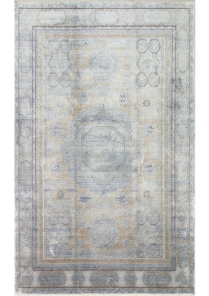 Boston Klasik Gri Viskon Dikdörtgen Modern Desenli Akrilik Hav Vermeyen Leke Tutmayan Kolay Temizlenen Yumuşak Makine Salon Yolluk Mutfak Halı