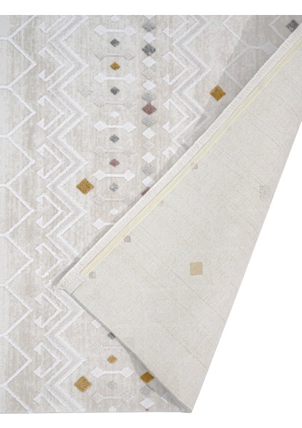 Shadowy Geometrik Bej Örgü Dikdörtgen Modern Desenli Akrilik Hav Vermeyen Leke Tutmayan Kolay Temizlenen Yumuşak Makine Salon Yolluk Mutfak Halı fiyatları