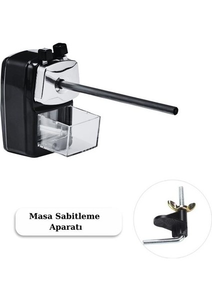 Masa Tipi Metal Kollu Büyük Siyah Kalemtraş 6732 modelleri