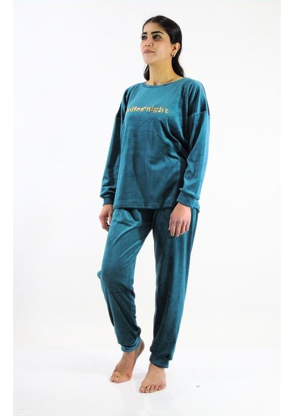 Sıfır Yaka Kadife Eşofman Takım