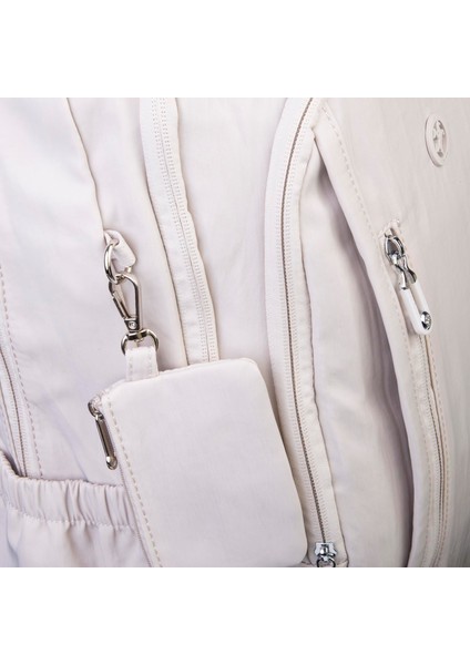 Unisex Büyük Boy Hafif Çok Gözlü Okul Sırt Çantası (en :30 cm boy:44 cm) Bej modelleri