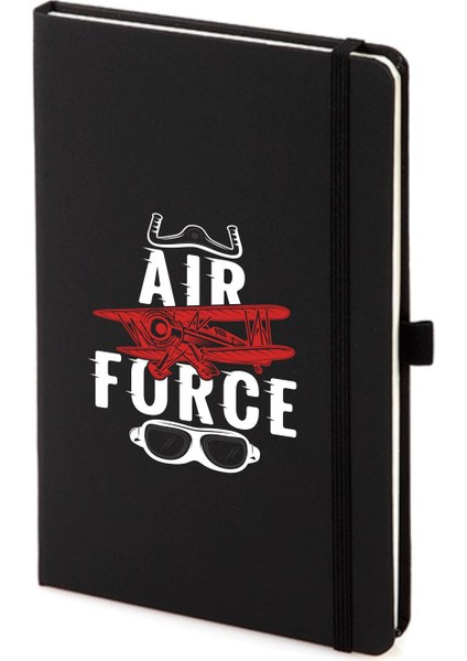 Air Force Not Defteri 13X21 cm Pilot - Havacı - Uçak Tutkunu Hediye