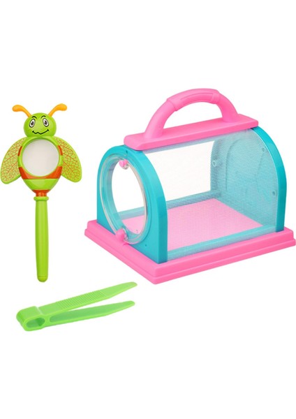 Taşınabilir Bug Catcher Kiti Büyüteç Bug Catcher Kutusu 3+ Yaş Çocuklar Için Mavi ve Pembe (Yurt Dışından) fiyatları
