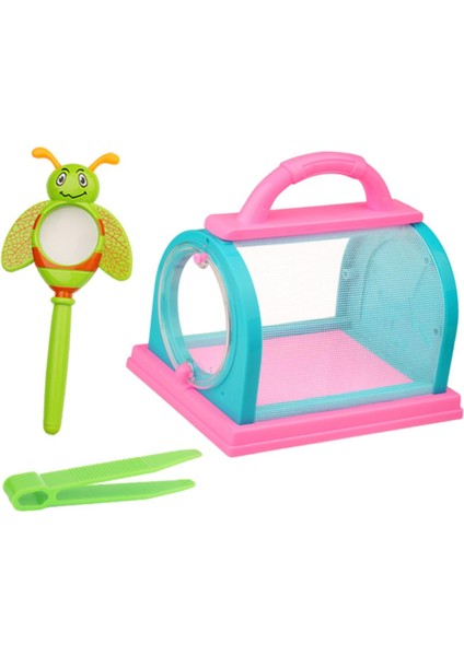 Taşınabilir Bug Catcher Kiti Büyüteç Bug Catcher Kutusu 3+ Yaş Çocuklar Için Mavi ve Pembe (Yurt Dışından) fırsatları