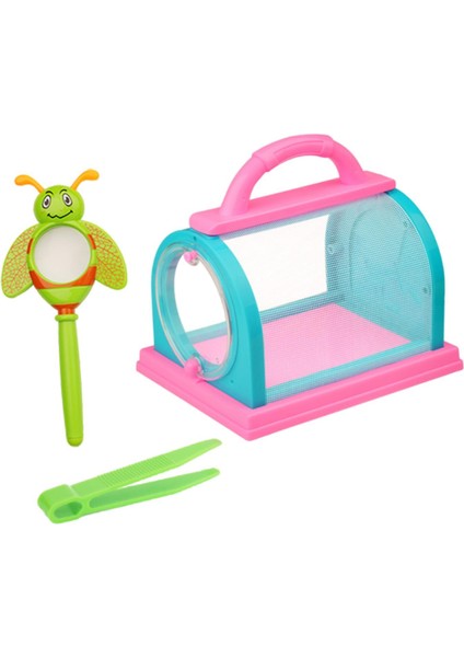 Taşınabilir Bug Catcher Kiti Büyüteç Bug Catcher Kutusu 3+ Yaş Çocuklar Için Mavi ve Pembe (Yurt Dışından) indirimleri