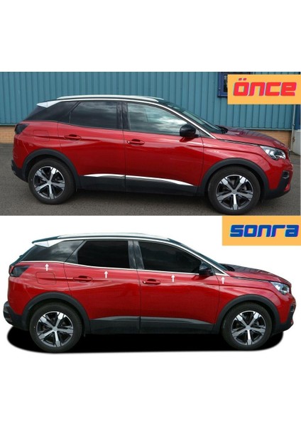 Peugeot 3008 Krom Cam Alt Çıtası 2016-2024 (8 Parça) fırsatları