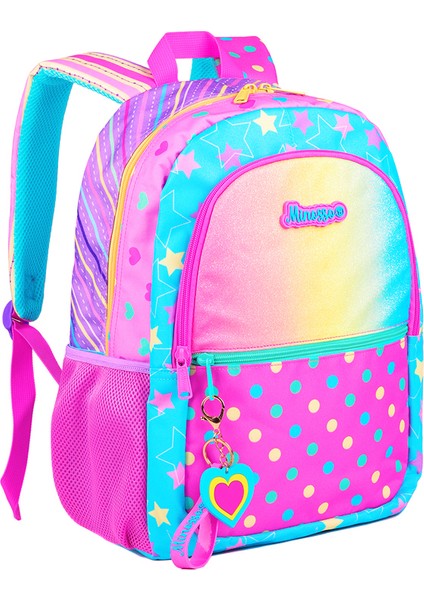 Simli Puantiye Desenli Kız Çocuk İlkokul Sırt Çantası 1006