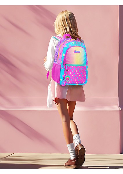 Simli Puantiye Desenli Kız Çocuk İlkokul Sırt Çantası 1006 fiyatları