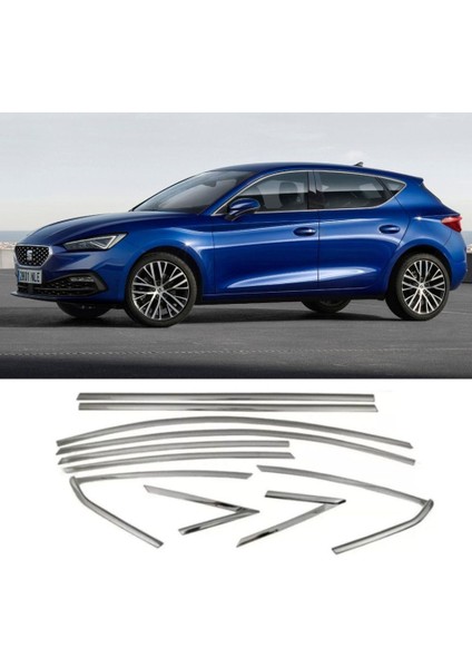 Seat Leon Mk4 Krom Cam Çerçevesi Set 2021- (10 Parça)