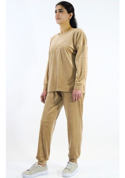 Sıfır Yaka Kadife Takım modelleri