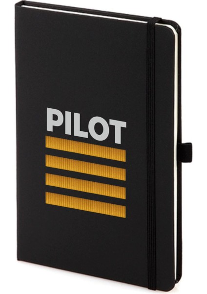4 Sırma Pilot Not Defteri 13X21 cm Pilot - Havacı - Uçak Tutkunu Hediye