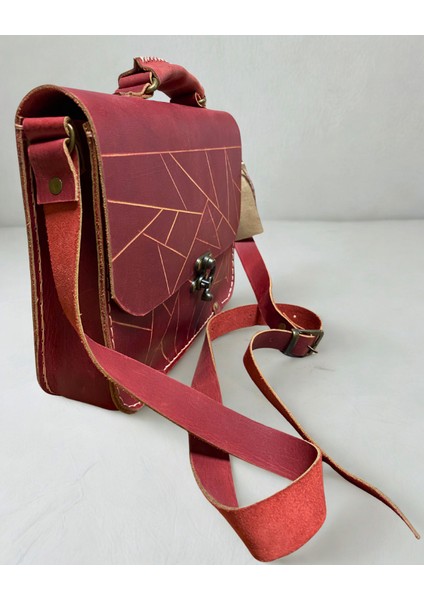 El Yapımı Hakiki Deri Unısex Evrak Çantası fırsatları