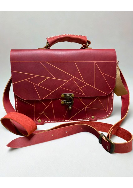 El Yapımı Hakiki Deri Unısex Evrak Çantası indirimleri