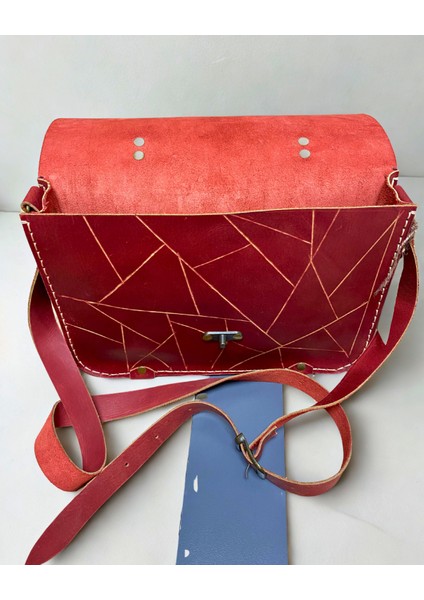 El Yapımı Hakiki Deri Unısex Evrak Çantası