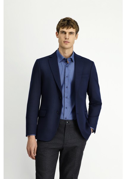 Regular Fit Likralı Klasik Ceket