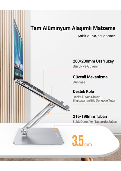 Yükseklik ve Açı Ayarlı Alüminyum Tablet Notebook Standı fiyatları