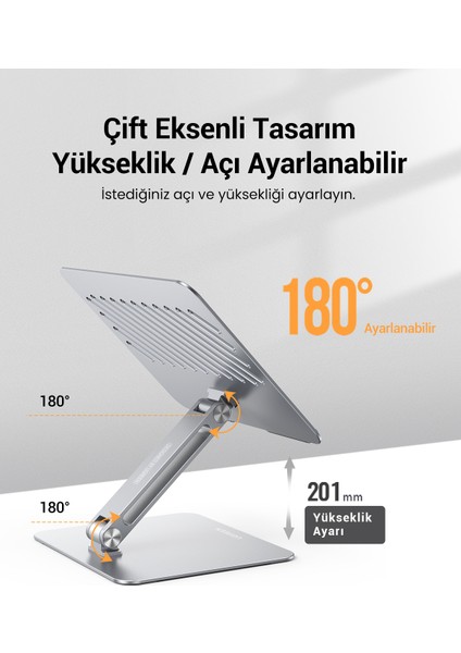 Yükseklik ve Açı Ayarlı Alüminyum Tablet Notebook Standı fırsatları