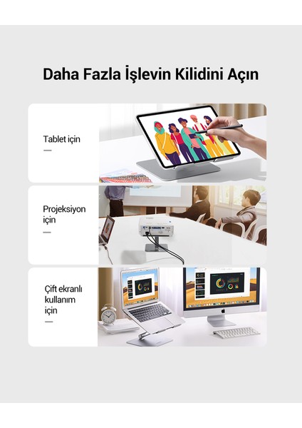 Yükseklik ve Açı Ayarlı Alüminyum Tablet Notebook Standı