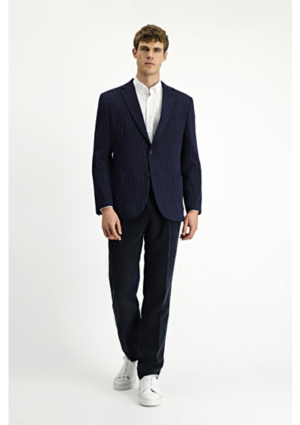 Regular Fit Çizgili Örme Ceket fiyatları