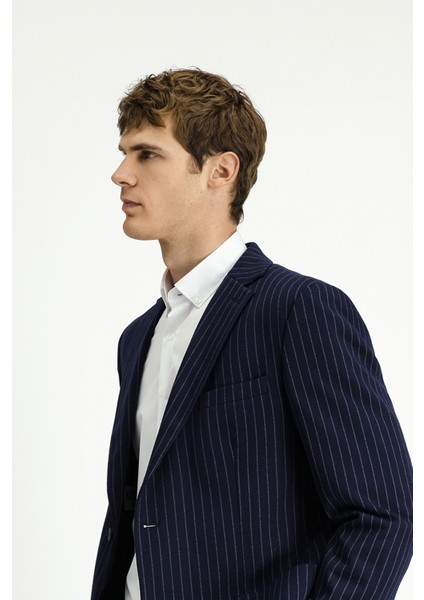 Regular Fit Çizgili Örme Ceket modelleri