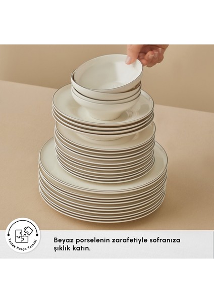 Stream Bone Alba 53 Parça 12 Kişilik Yemek Takımı