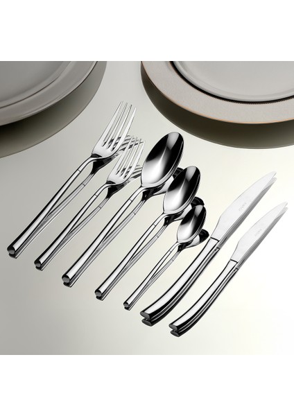 Elegance Sade 12 Kişilik 84 Parça Kutulu Çatal Kaşık Bıçak Takımı modelleri