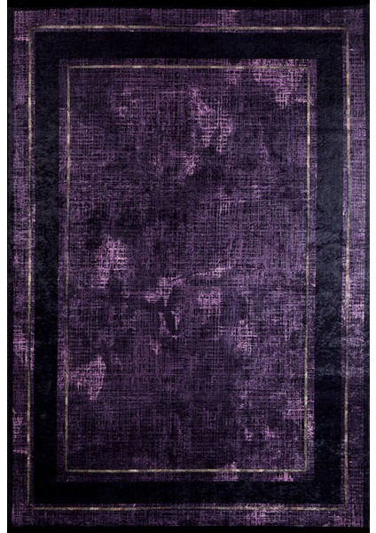 Nahodka Mor Çerçeveli Etnik Modern Desenli Makinada Yıkanabilir Hav Toz Vermez Leke Tutmayan Kaymaz Taban Dijital Makine Baskı Salon Yolluk Mutfak Halı