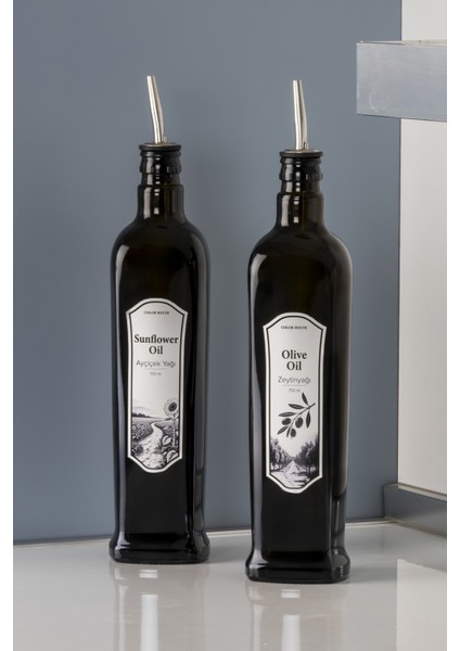 2'li 750 ml Yağdanlık Sosluk Sirkelik Zeytinyağı Şişesi Sağlıklı Koyu Cam Damlatmaz Kapak modelleri
