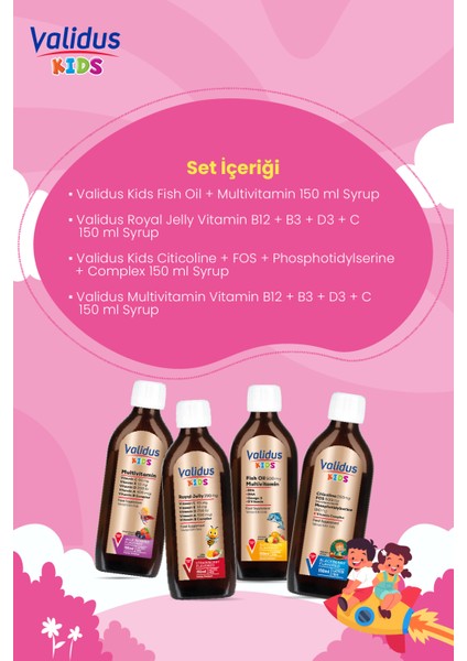 Kids Multi Set - Multivitamin - Fish Oil - Citicoline fiyatları