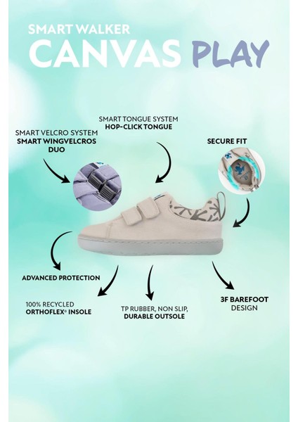 Smart Walker Canvas Play Beyaz Barefoot Çocuk Ayakkabı fiyatları