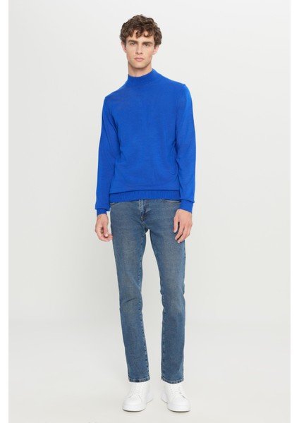 ALTINYILDIZ CLASSICS Erkek Saks Tüylenme Yapmayan Standart Fit Normal Kesim Yarım Balıkçı Yaka Triko Kazak fiyatları