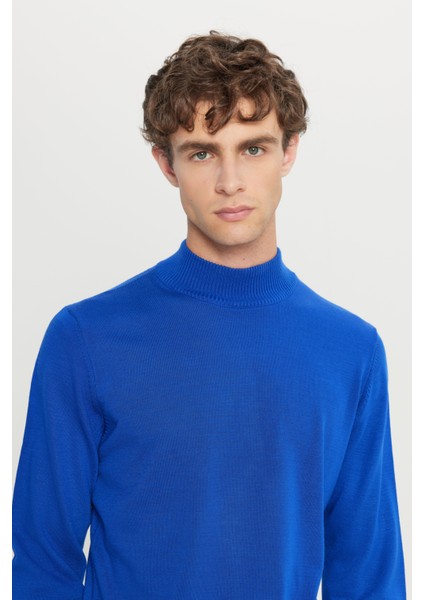 ALTINYILDIZ CLASSICS Erkek Saks Tüylenme Yapmayan Standart Fit Normal Kesim Yarım Balıkçı Yaka Triko Kazak fırsatları