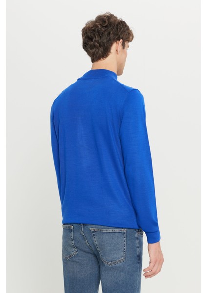 ALTINYILDIZ CLASSICS Erkek Saks Tüylenme Yapmayan Standart Fit Normal Kesim Yarım Balıkçı Yaka Triko Kazak indirimleri